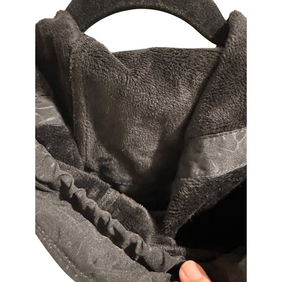 👗 2/$30 👗  Black Hooded Soft Shell Jacket Abstract Pattern & Zipper Pockets - Picture 6 of 9